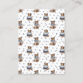 ブルーベリーベア男の赤ちゃんシャワーブックリクエスト エンクロージャーカード (裏面)