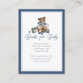 ブルーベリーベア男の赤ちゃんシャワーブックリクエスト エンクロージャーカード (正面)