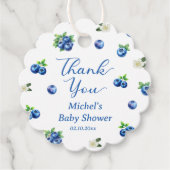 ブルーベリーベイビーシャワーのお礼 フェイバータグ (正面)