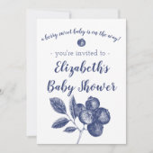 ブルーベリーベイビーシャワー招待状 招待状 (正面)