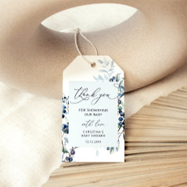 ブルーベリーベビーシャワーありがとうお気に入りギフトラベル ギフトタグ