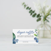 ブルーベリーベビーシャワーおむつラッフル エンクロージャーカード (スタンド正面)