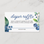 ブルーベリーベビーシャワーおむつラッフル エンクロージャーカード (正面)