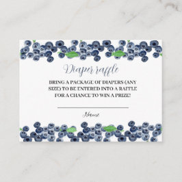 ブルーベリーベビーシャワーオムツラッフルベリースイーツ エンクロージャーカード