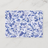 ブルーベリーベビーシャワーブルーおむつラッフルエンクロージャー エンクロージャーカード (裏面)