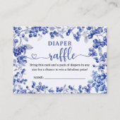 ブルーベリーベビーシャワーブルーおむつラッフルエンクロージャー エンクロージャーカード (正面)