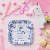 ブルーベリーベビーシャワーブルートイレデジュイ ペーパープレート (パーティー)