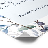 ブルーベリーベビーシャワーベビーは甘いポスター ポスター (角)