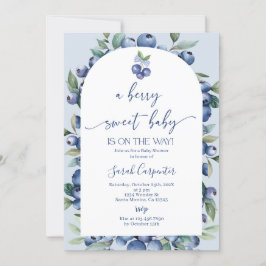 ブルーベリーベビーシャワーボーイ 招待状