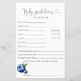 ブルーベリーベビーシャワー予測アドバイス