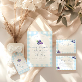 ブルーベリーベビーシャワー招待状 招待状