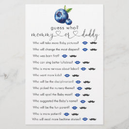 ブルーベリーベビーシャワー「誰を推測」ゲーム