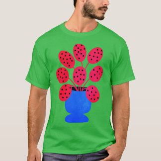 ブルーベリーベフランスのリー明るい赤紫色離れヴァース物 Tシャツ