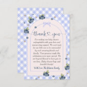 ブルーベリーベリースイーツ男の赤ちゃんベビーシャワー サンキューカード (正面/裏面)
