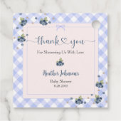 ブルーベリーベリースイーツ男の赤ちゃんベビーシャワー フェイバータグ (裏面)