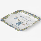 ブルーベリーベリースイートクロースレインベビーシャワー ペーパープレート (傾斜あり)