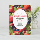 ブルーベリーベリースイートベビーシャワー 招待状 (スタンド正面)