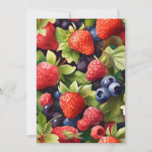 ブルーベリーベリースイートベビーシャワー 招待状 (裏面)