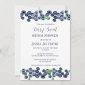 ブルーベリーベリースウィートブライダルシャワー 招待状 (正面)