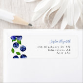 ブルーベリーベリーファースト誕生日水彩可愛い昼寝 ラベル (インサイチュ)