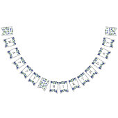 ブルーベリーベリーファースト誕生日水彩可愛 バンティングフラッグ (全)