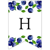 ブルーベリーベリーファースト誕生日水彩可愛 バンティングフラッグ (第2の旗)