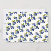 ブルーベリーベリーファースト誕生日 招待状 (裏面)