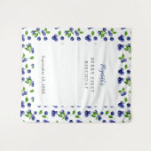 ブルーベリーベリー ファースト バースデー 背景 シンプル タペストリー (正面(横))