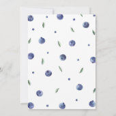 ブルーベリーボーイベリーファースト誕生日招待状 招待状 (裏面)