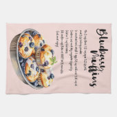 ブルーベリーマフィンベーキングレシピ キッチンタオル (横)