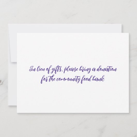 ブルーベリーマフィンペストリーブレックファーストブランチ 招待状 (裏面)