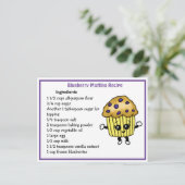 ブルーベリーマフィンレシピカード ポストカード (スタンド正面)