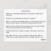 ブルーベリーマフィンレシピカード ポストカード (裏面)