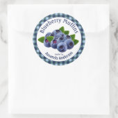 ブルーベリーマフィンPlaid 3"サークルフードラベル ラウンドシール (バッグ)