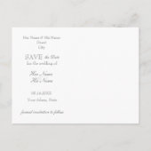 ブルーベリーミッドサマー素朴ウェディングSAVE the Date 案内ポストカード (裏面)