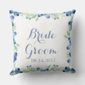 ブルーベリーミッド素朴サマー結婚ズフォーエバー クッション (裏面)