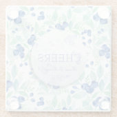 ブルーベリーミッド素朴サマー結婚ベリー ガラスコースター (裏面)