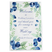 ブルーベリーミッド素朴サマー結婚ベリー ミディアムペーパーバッグ (正面)