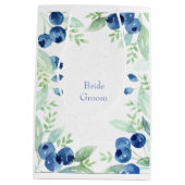 ブルーベリーミッド素朴サマー結婚ベリー ミディアムペーパーバッグ (裏面)