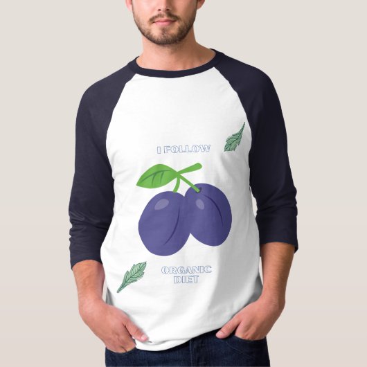 ブルーベリーメンズ長袖 Tシャツ (正面)