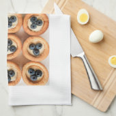 ブルーベリーレシピタオル キッチンタオル (四つ折り)