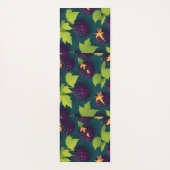 ブルーベリーレトロカラフルパタパーソナライズされたーン ヨガマット (裏面)