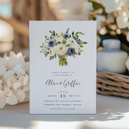 ブルーベリーレーンブーケ結婚式招待状 招待状