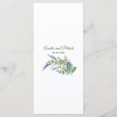 ブルーベリーワイルドフラワーラベ素朴ンダー結婚ズ メニュー (裏面)