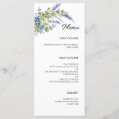 ブルーベリーワイルドフラワーラベ素朴ンダー結婚ズ メニュー (正面)