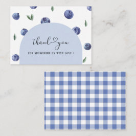 ブルーベリーワン誕生日ボーイサンキューベイビーシャワー ノートカード