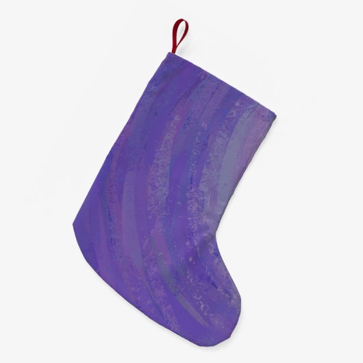 ブルーベリー塗抹 スモールクリスマスストッキング (正面 (吊り時))