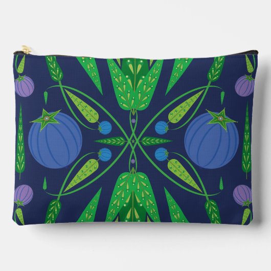 ブルーベリー大きな袋の守護者 アクセサリーポーチ (正面)
