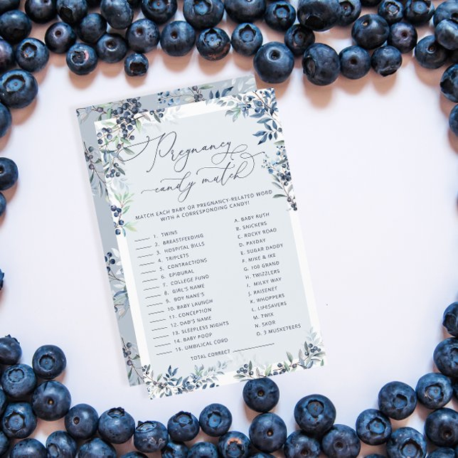 ブルーベリー妊娠キャンディバー |赤ちゃんシャワーゲーム (クリエイターアップロード済み)