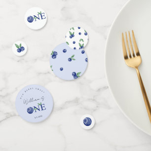 ブルーベリー少年ベリーの最初の誕生日パーティー紙吹雪 コンフェッティ